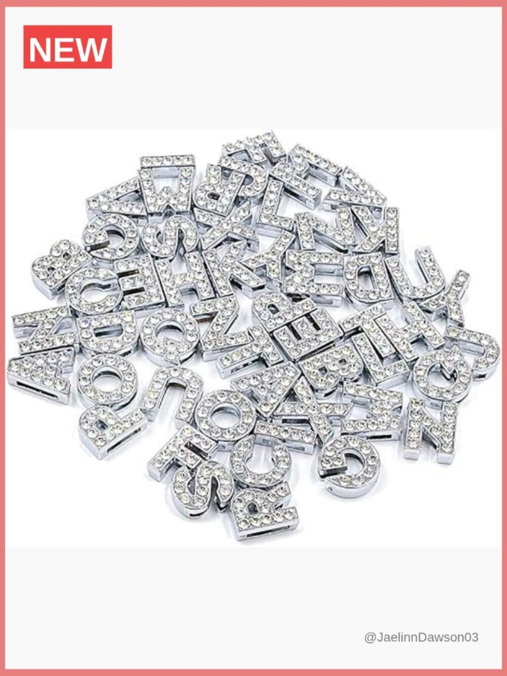 52 Pcs Silver Alphabet Letter Charms for DIY Jewelry Bracelet Necklace Making